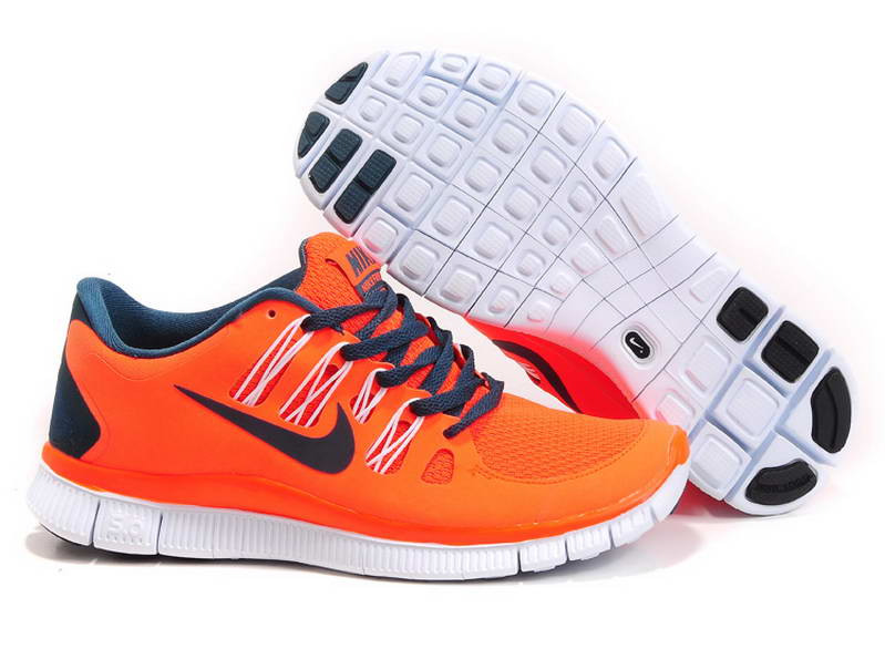 Nike Free Run 5.0 V2 Womens Running Shoes New Breathable Orange Blue